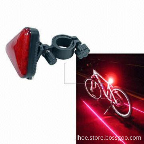 Red LED laser bicycle rear lights